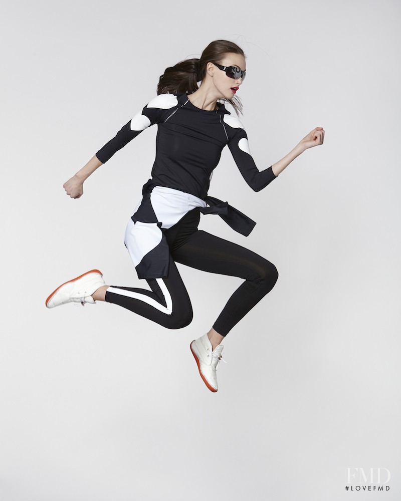 Sarah English featured in  the Cynthia Rowley ROWLEY Fitness lookbook for Autumn/Winter 2015