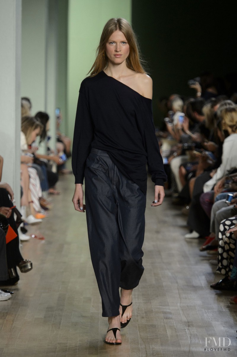 Laura Julie Schwab Holm featured in  the Tibi fashion show for Spring/Summer 2016