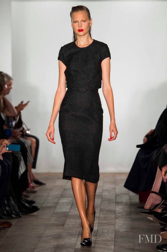 Elisabeth Erm featured in  the Zac Posen fashion show for Spring/Summer 2015