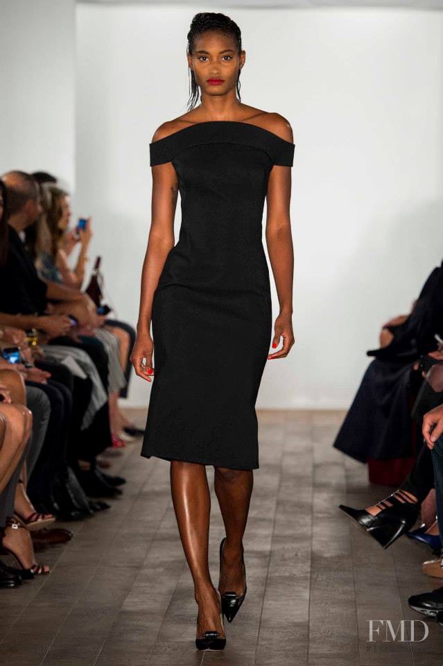 Melodie Monrose featured in  the Zac Posen fashion show for Spring/Summer 2015