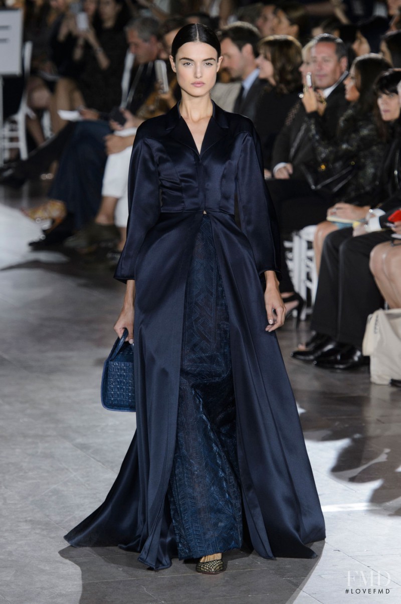 Blanca Padilla featured in  the Zac Posen fashion show for Spring/Summer 2016