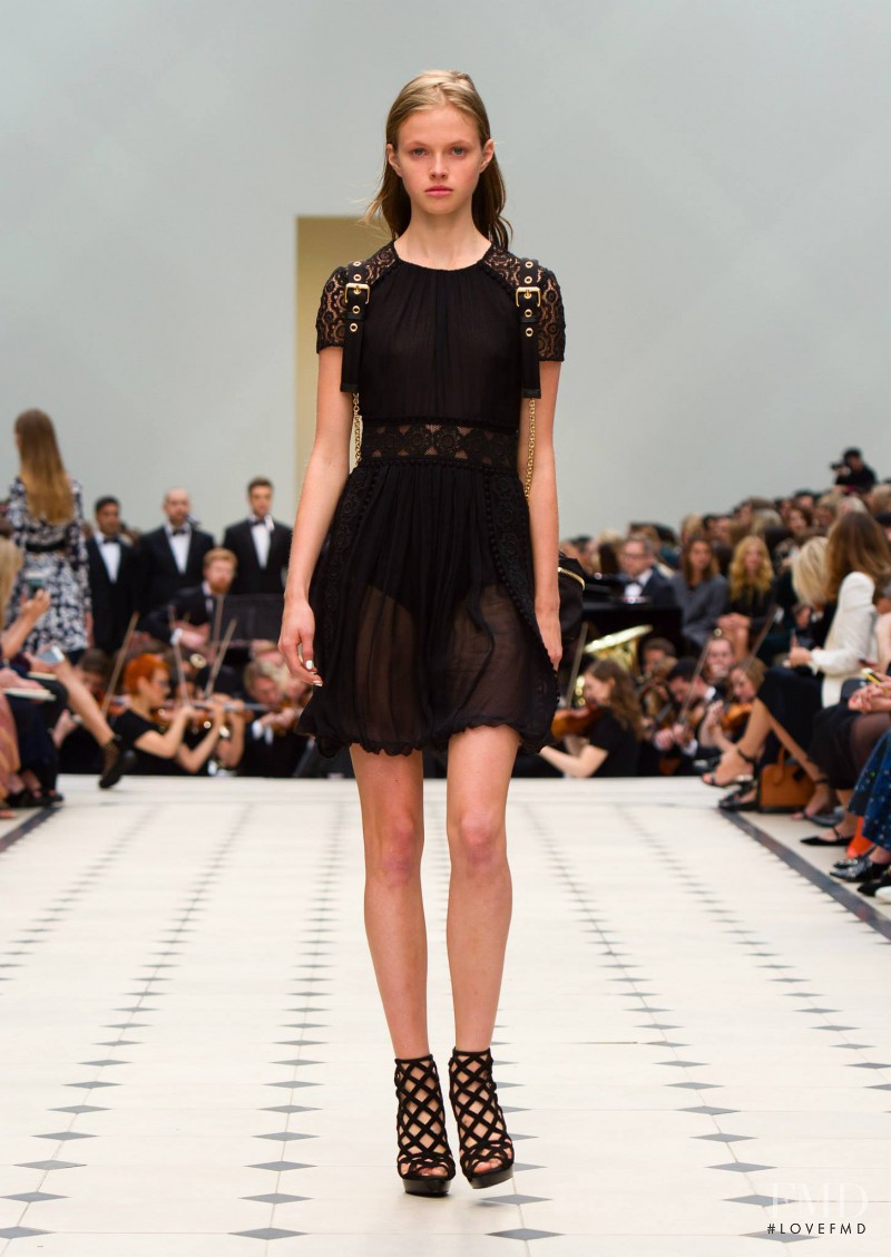 Avery Blanchard featured in  the Burberry Prorsum fashion show for Spring/Summer 2016