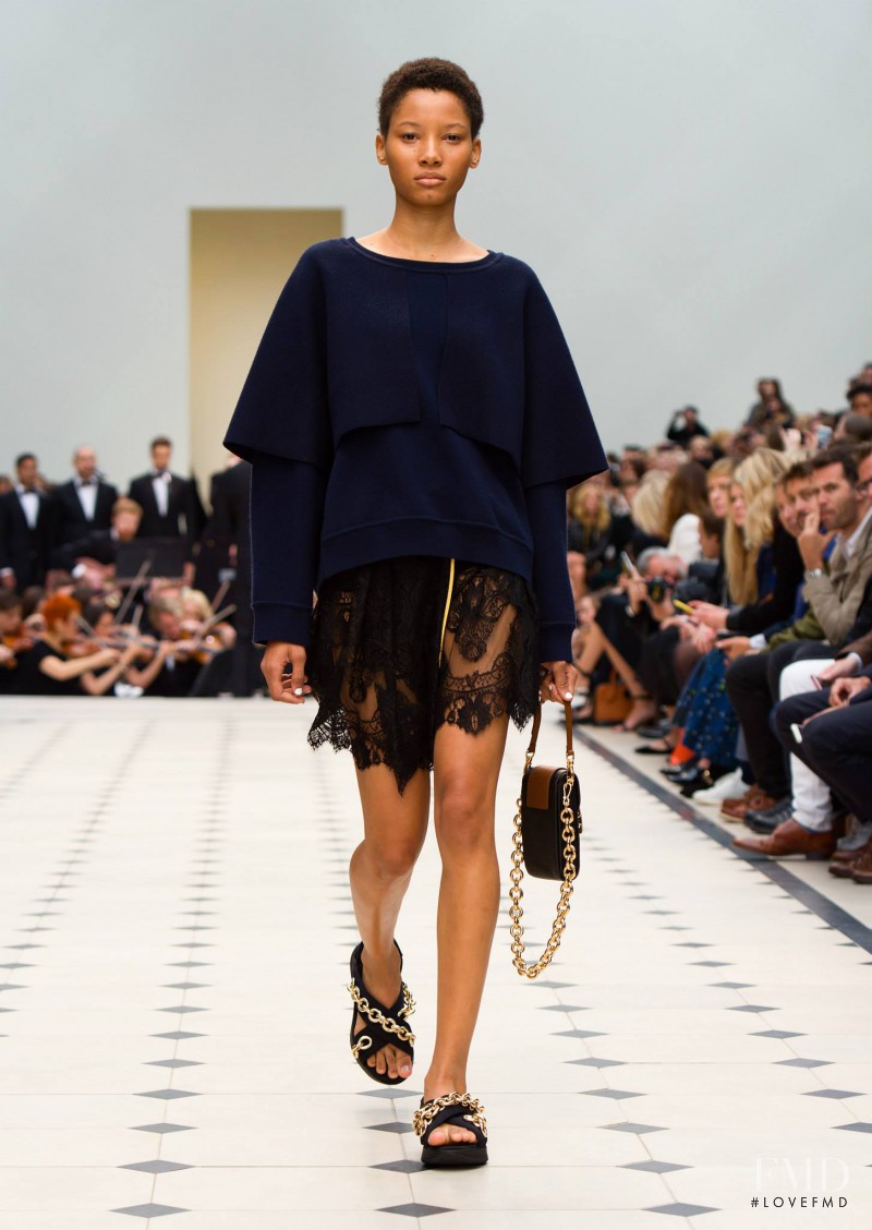 Lineisy Montero featured in  the Burberry Prorsum fashion show for Spring/Summer 2016