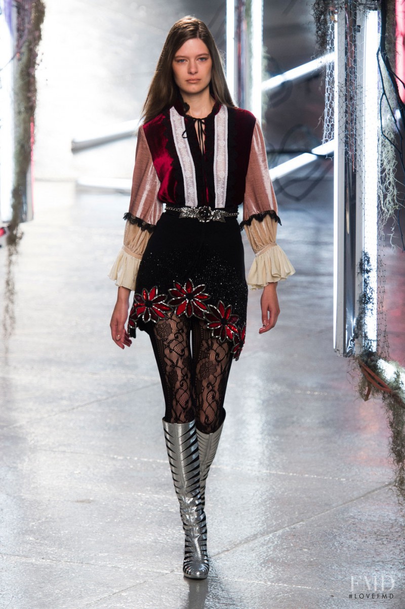 Anika Cholewa featured in  the Rodarte fashion show for Spring/Summer 2016