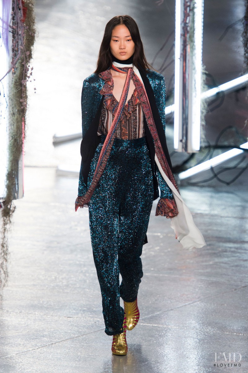 Hyun Ji Shin featured in  the Rodarte fashion show for Spring/Summer 2016