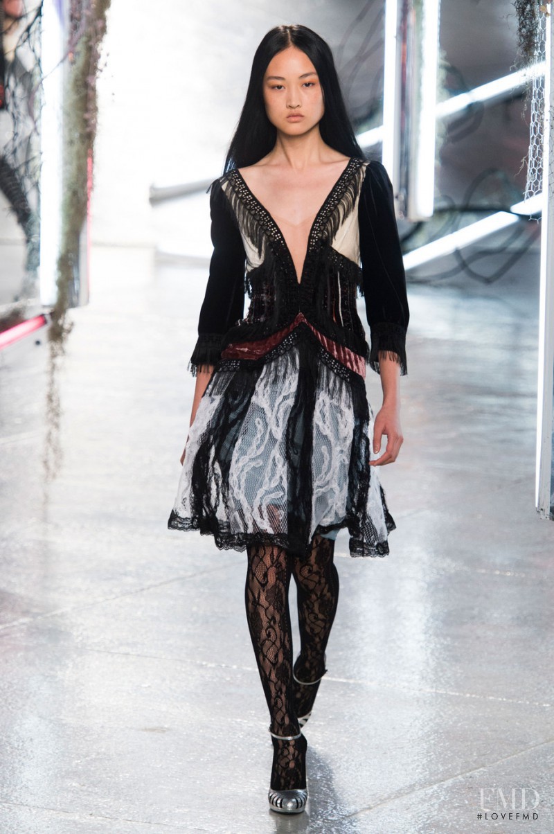 Jing Wen featured in  the Rodarte fashion show for Spring/Summer 2016