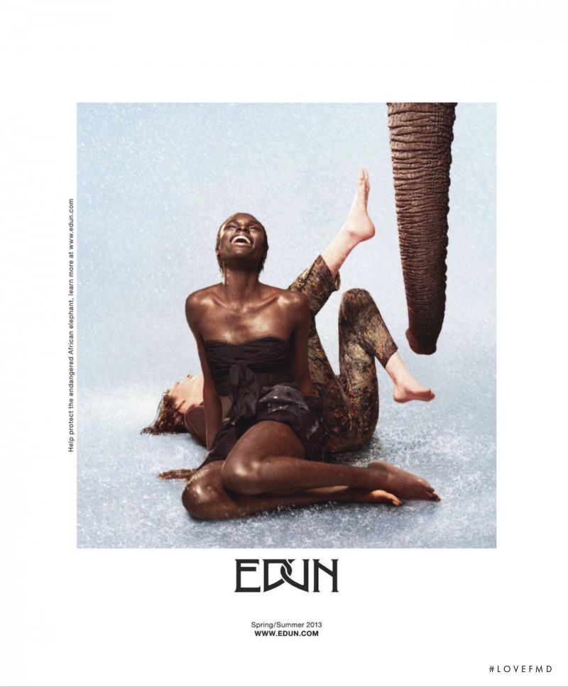 Jeneil Williams featured in  the EDUN advertisement for Spring/Summer 2013