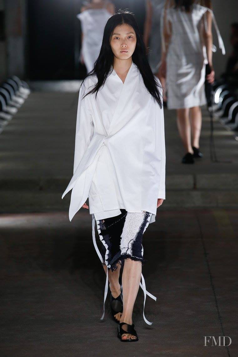 Sung Hee Kim featured in  the Damir Doma fashion show for Spring/Summer 2016