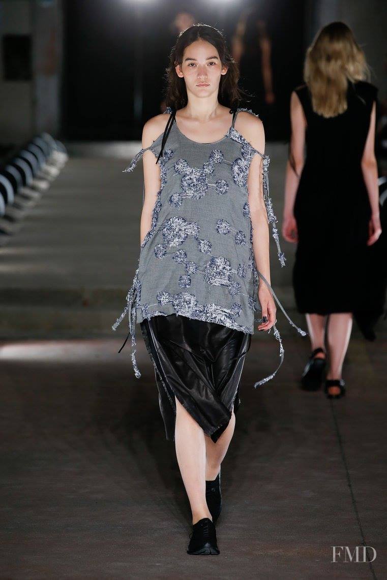 Mona Matsuoka featured in  the Damir Doma fashion show for Spring/Summer 2016