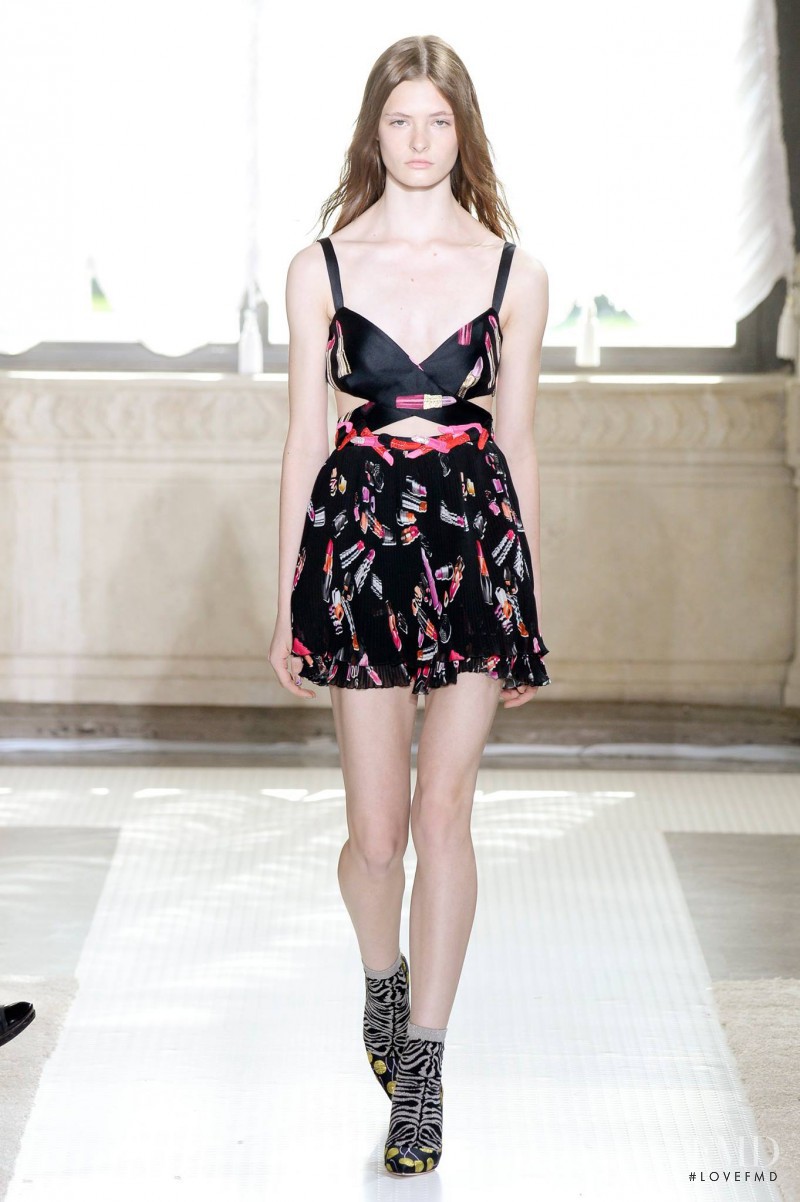 Sophia Skloss featured in  the Giamba fashion show for Spring/Summer 2016