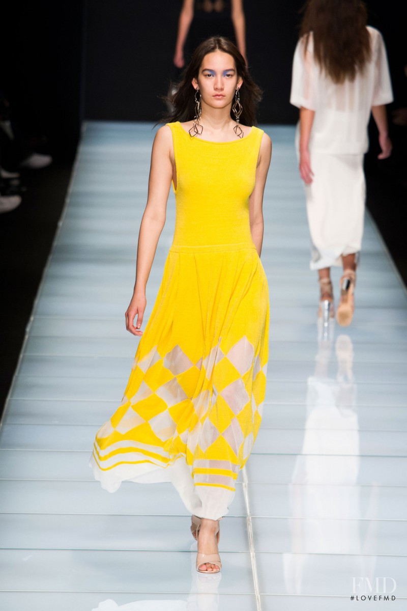 Mona Matsuoka featured in  the Anteprima fashion show for Spring/Summer 2016