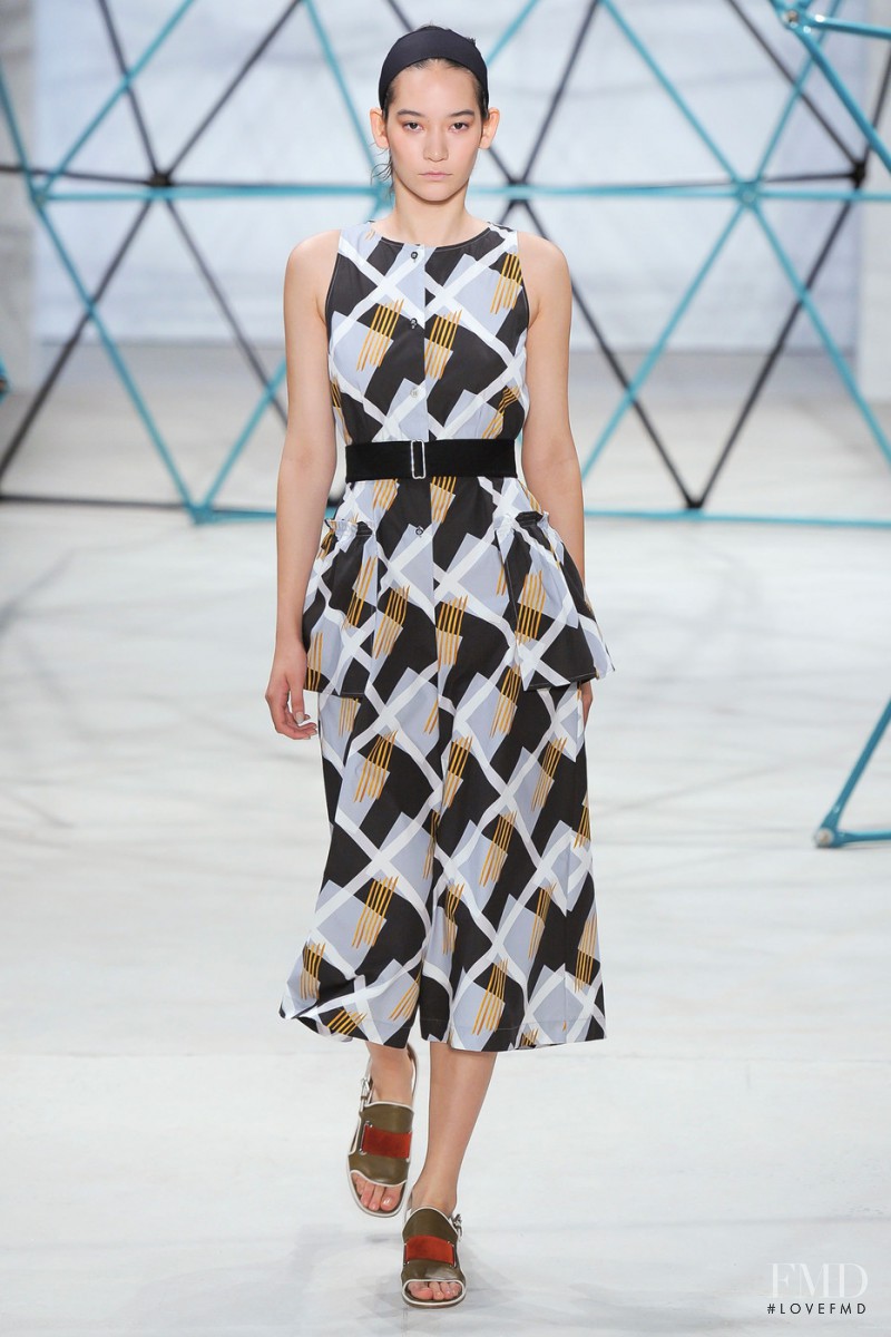 Mona Matsuoka featured in  the SUNO fashion show for Spring/Summer 2016