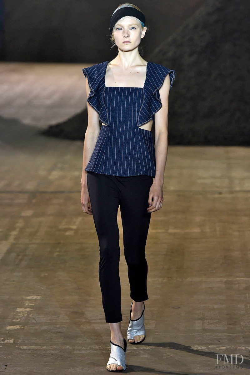 Maja Salamon featured in  the 3.1 Phillip Lim fashion show for Spring/Summer 2016