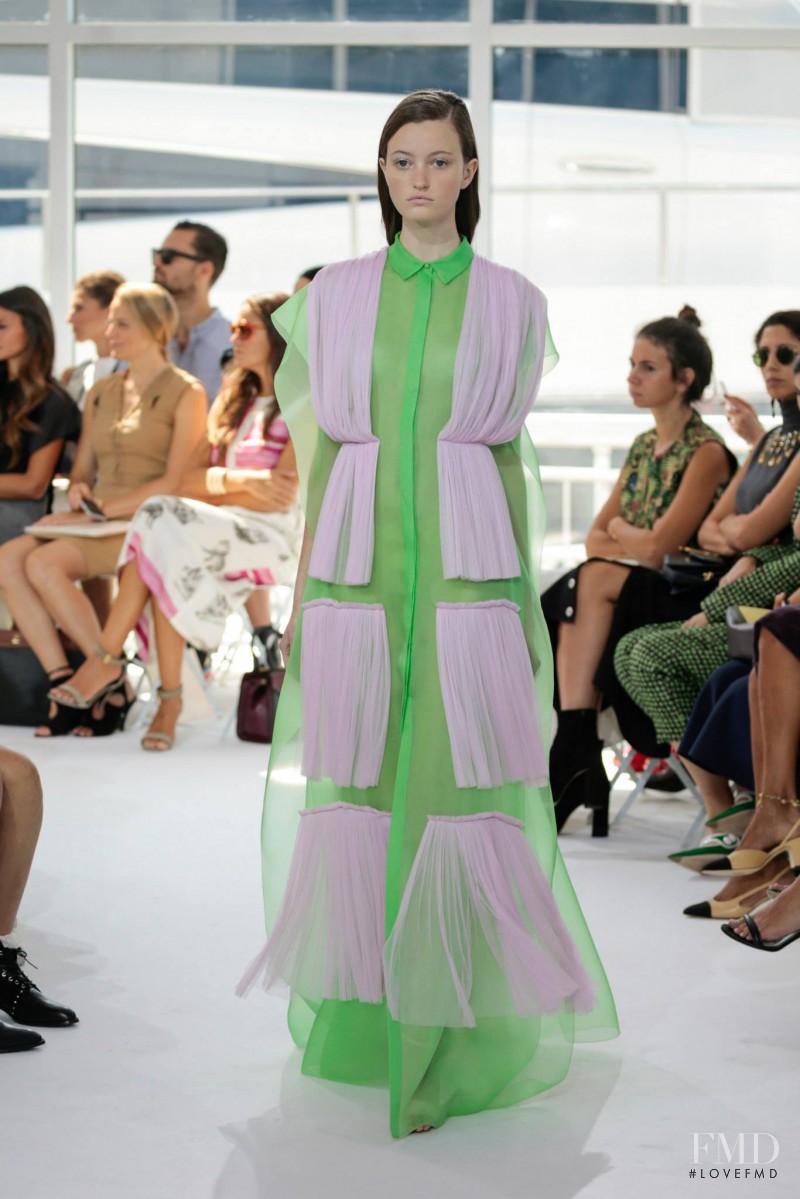 Megan Puleri featured in  the Delpozo fashion show for Spring/Summer 2016