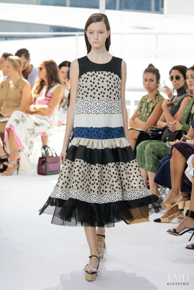 Megan Puleri featured in  the Delpozo fashion show for Spring/Summer 2016