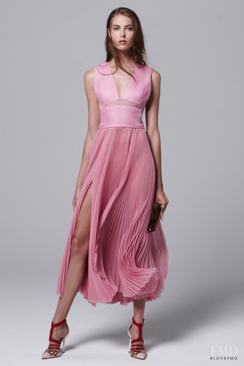 Meaghan Waller featured in  the J Mendel fashion show for Resort 2014