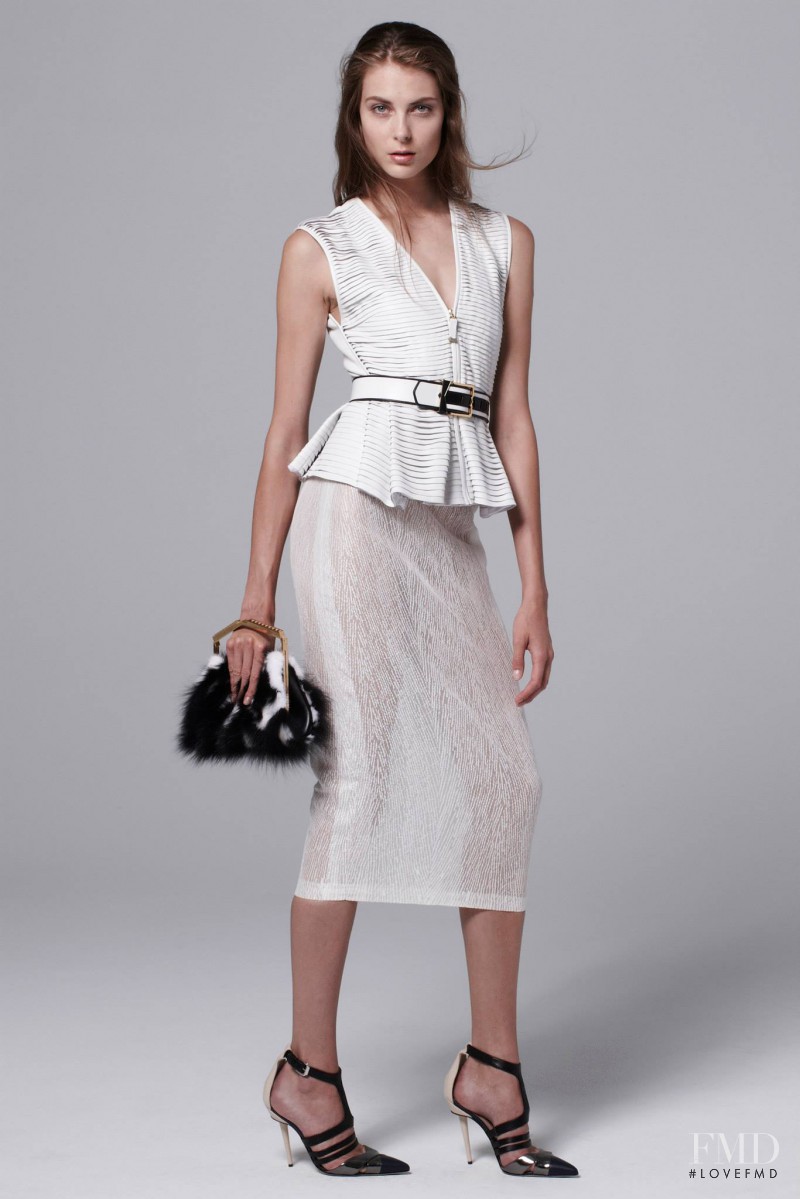 Meaghan Waller featured in  the J Mendel fashion show for Resort 2014