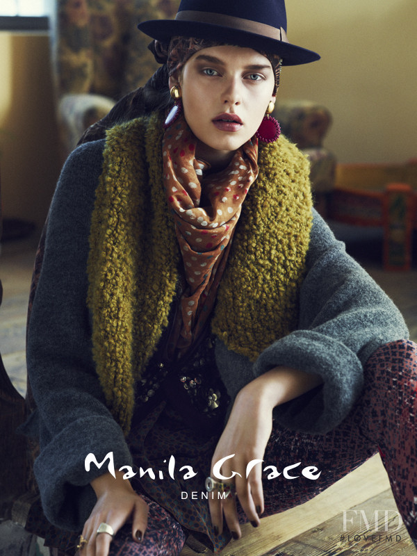 Solveig Mork Hansen featured in  the Manila Grace advertisement for Autumn/Winter 2013