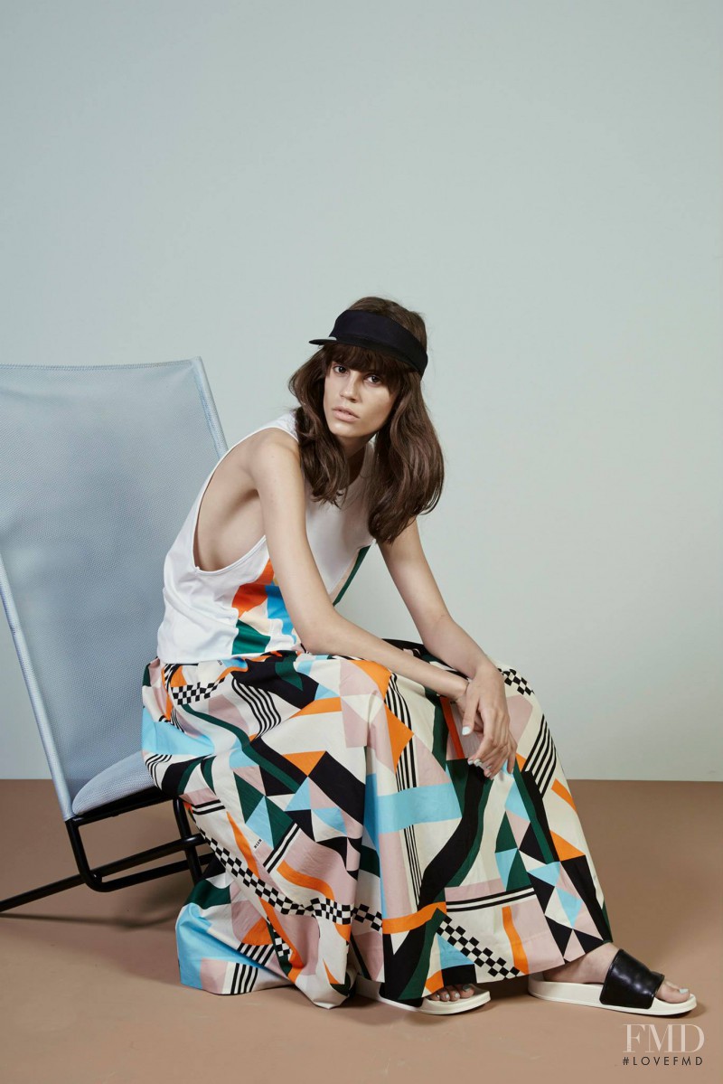 Antonina Petkovic featured in  the MSGM lookbook for Resort 2015