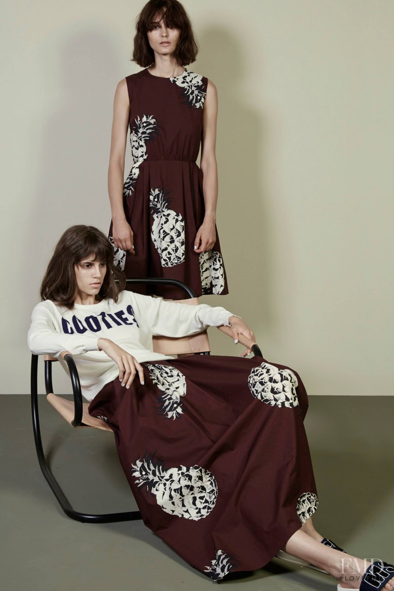 Antonina Petkovic featured in  the MSGM lookbook for Resort 2015