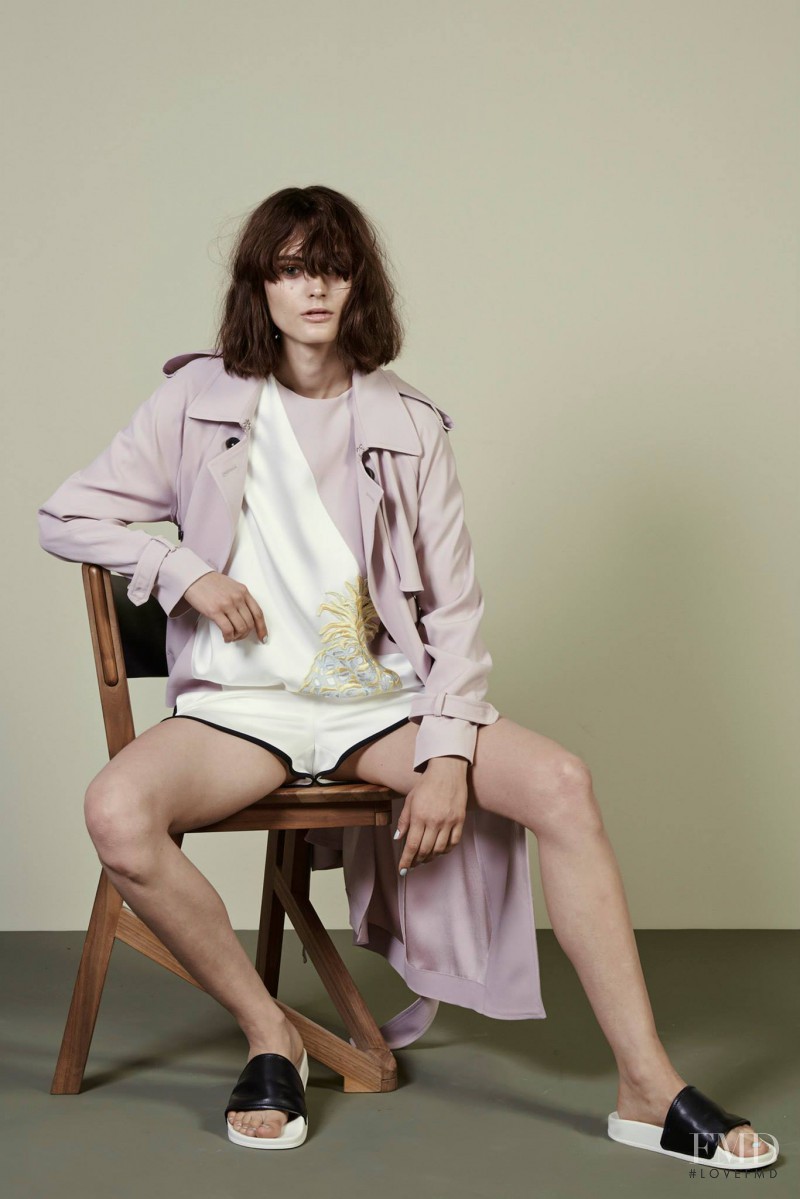 Ksenia Nazarenko featured in  the MSGM lookbook for Resort 2015