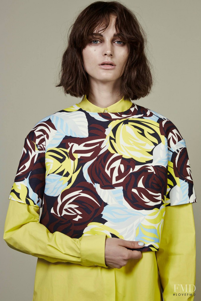 Ksenia Nazarenko featured in  the MSGM lookbook for Resort 2015