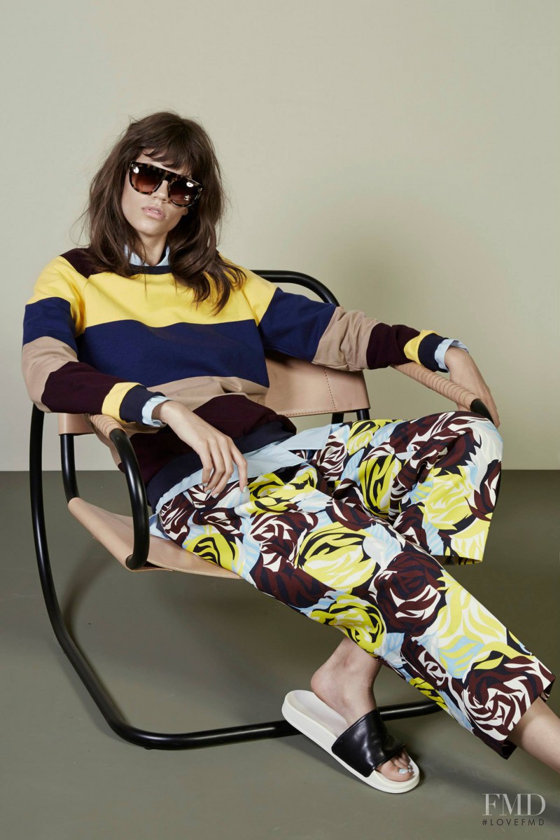 Antonina Petkovic featured in  the MSGM lookbook for Resort 2015