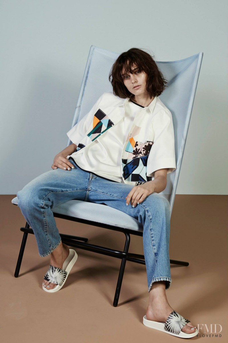 Ksenia Nazarenko featured in  the MSGM lookbook for Resort 2015