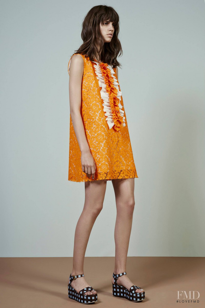 Antonina Petkovic featured in  the MSGM lookbook for Resort 2015