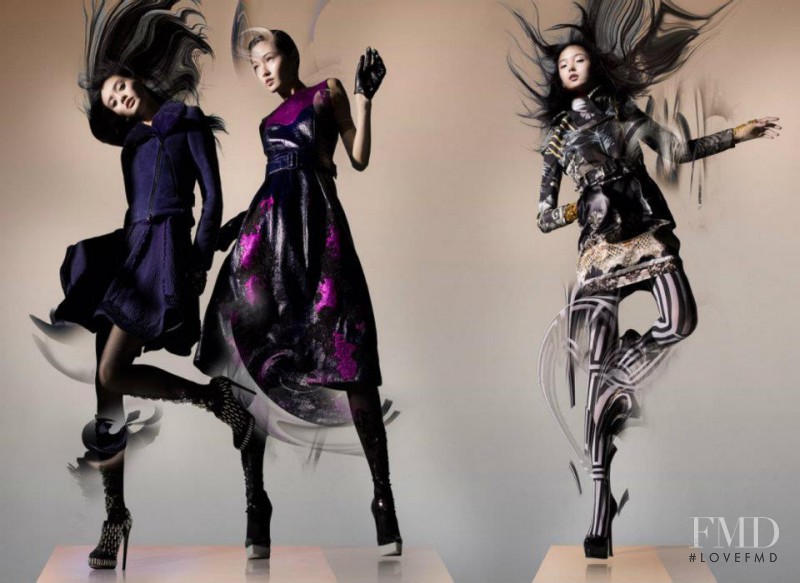 Ming Xi featured in  the Lane Crawford advertisement for Autumn/Winter 2012