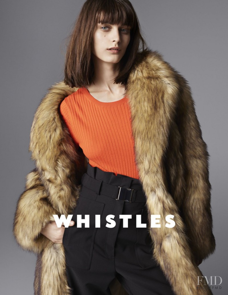 Ksenia Nazarenko featured in  the Whistles advertisement for Autumn/Winter 2015