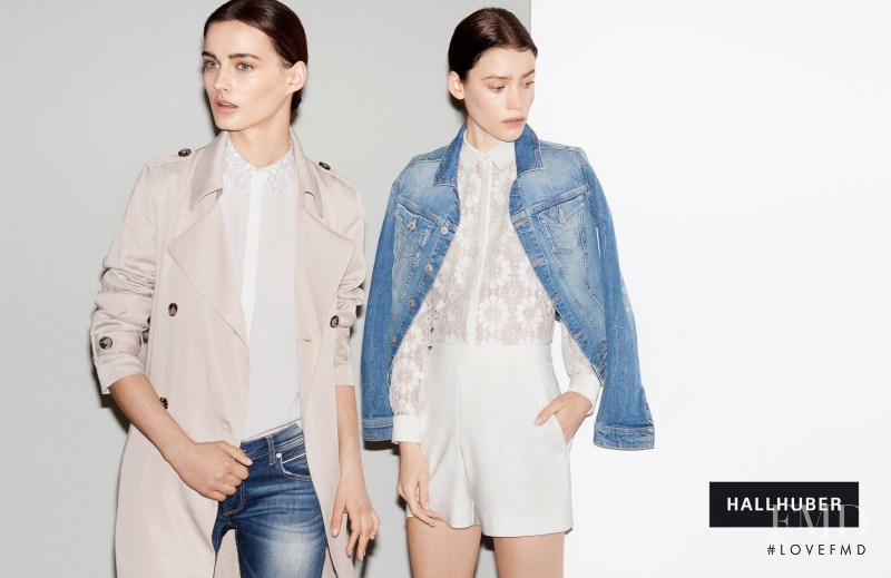 Ksenia Nazarenko featured in  the Hallhuber advertisement for Spring/Summer 2015
