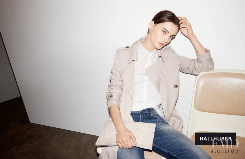 Ksenia Nazarenko featured in  the Hallhuber advertisement for Spring/Summer 2015