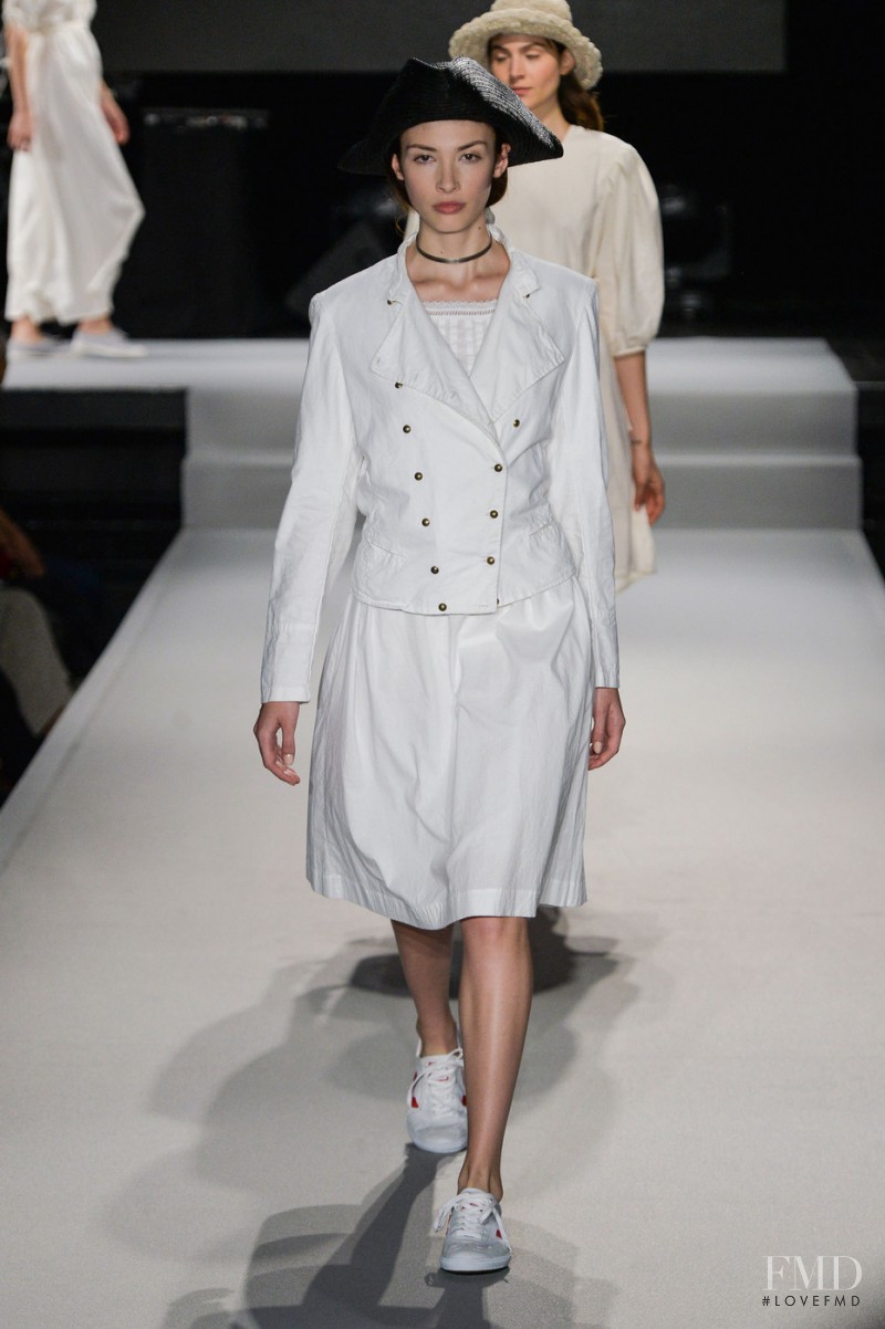 Karly Mcneil featured in  the Agnes B. fashion show for Spring/Summer 2015