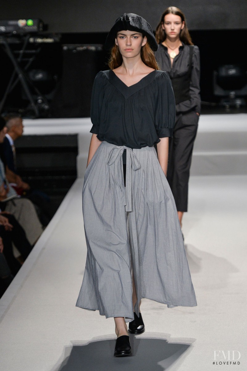 Simona Kirchnerova featured in  the Agnes B. fashion show for Spring/Summer 2015