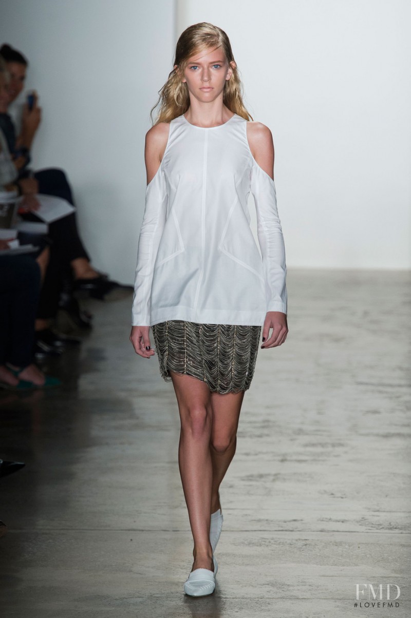 Samantha Bondurant featured in  the Wes Gordon fashion show for Spring/Summer 2016