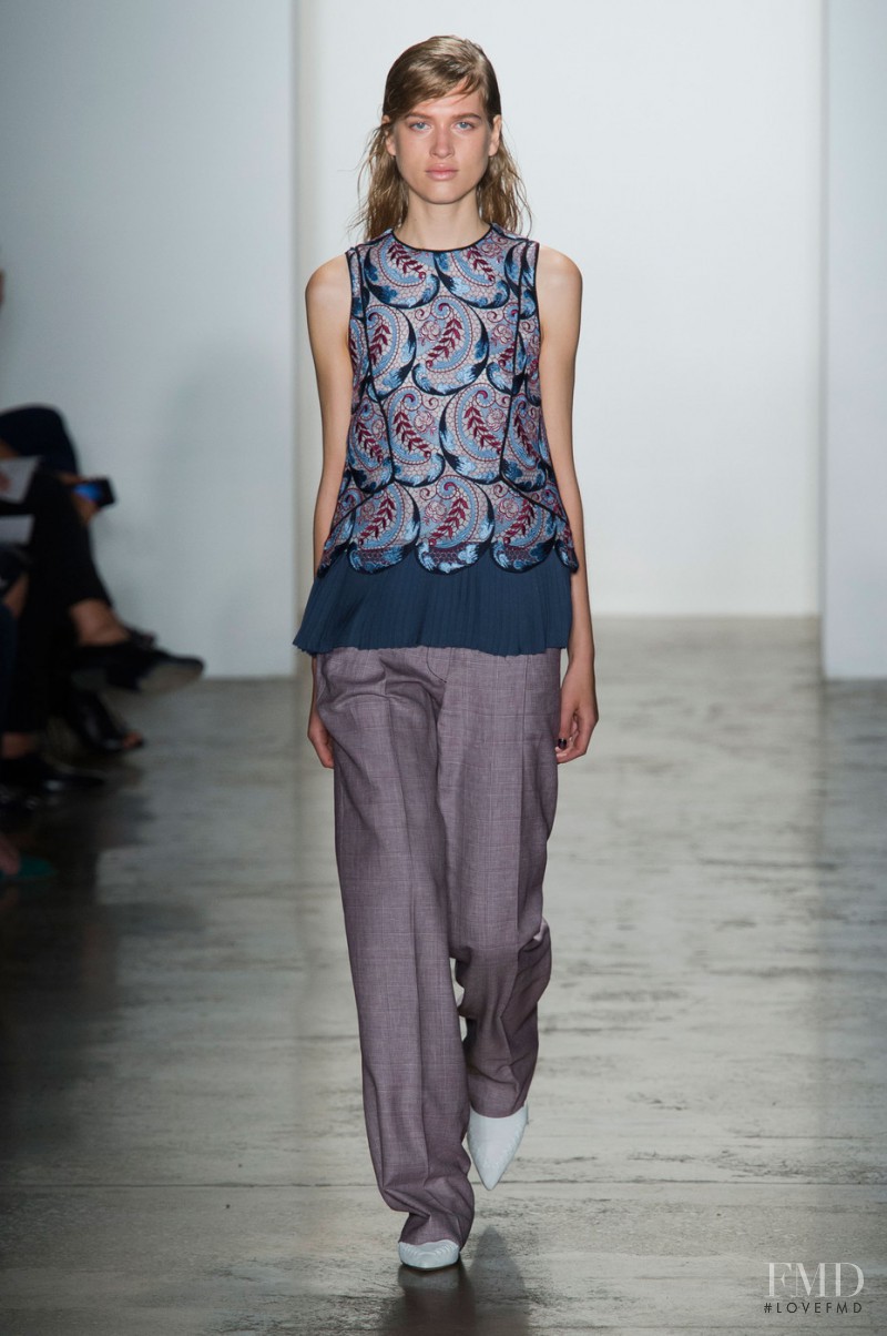 Laura Julie Schwab Holm featured in  the Wes Gordon fashion show for Spring/Summer 2016