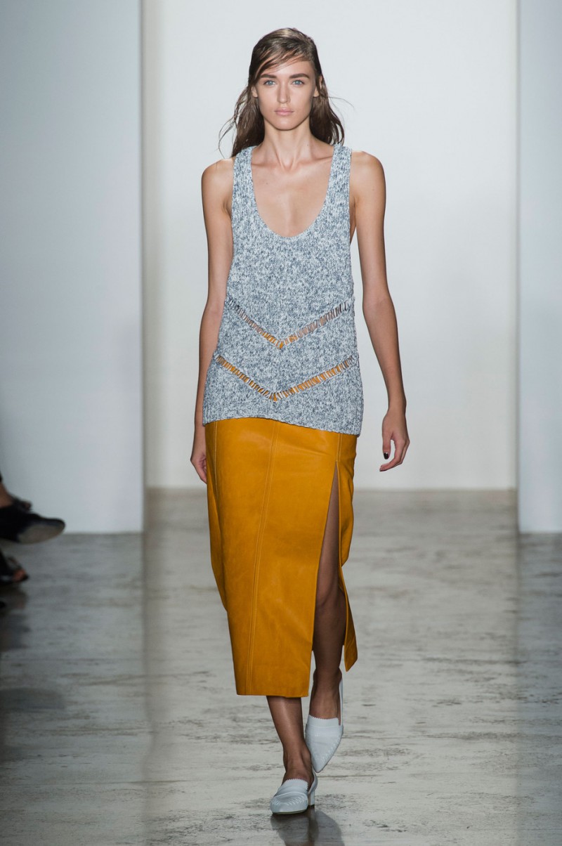 Stasha Yatchuk featured in  the Wes Gordon fashion show for Spring/Summer 2016