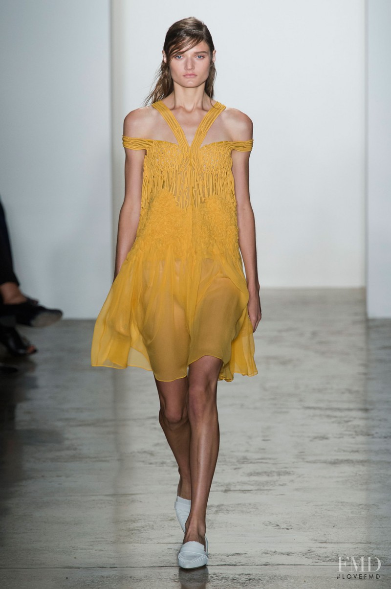 Olivia Jansing featured in  the Wes Gordon fashion show for Spring/Summer 2016