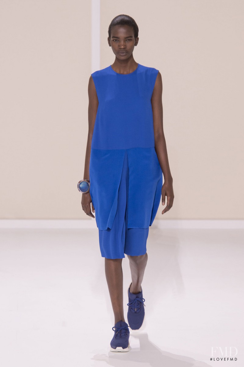 Aamito Stacie Lagum featured in  the Hermès fashion show for Spring/Summer 2016