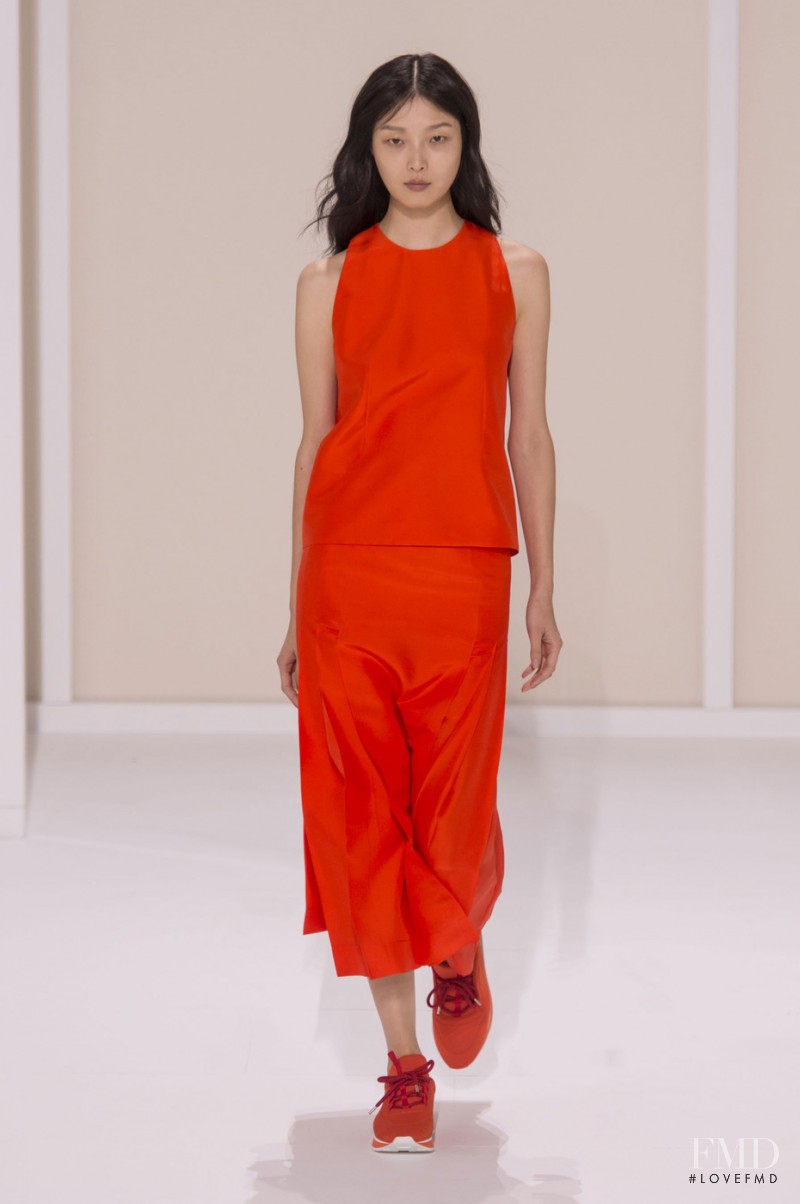 Sung Hee Kim featured in  the Hermès fashion show for Spring/Summer 2016