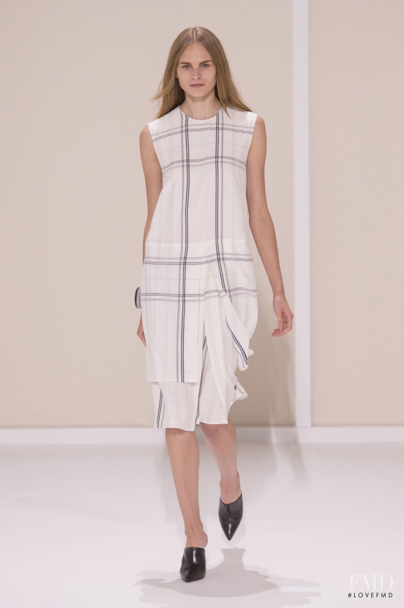 Kristina Petrosiute featured in  the Hermès fashion show for Spring/Summer 2016
