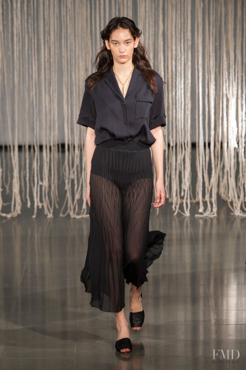 Mona Matsuoka featured in  the Barbara Casasola fashion show for Spring/Summer 2016