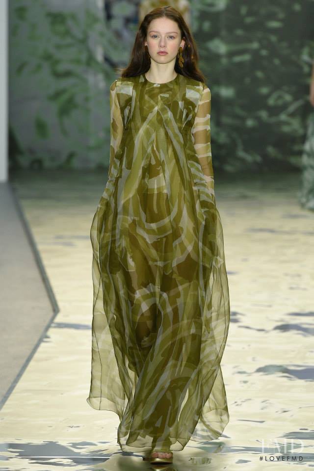 Tess Angel featured in  the Jasper Conran fashion show for Spring/Summer 2016