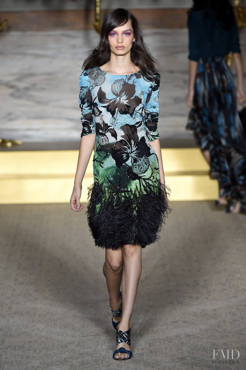 Luma Grothe featured in  the Matthew Williamson fashion show for Spring/Summer 2015