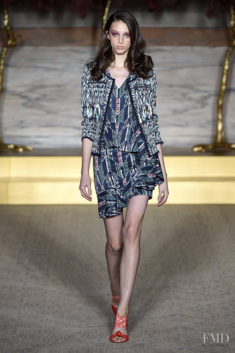 Larissa Marchiori featured in  the Matthew Williamson fashion show for Spring/Summer 2015