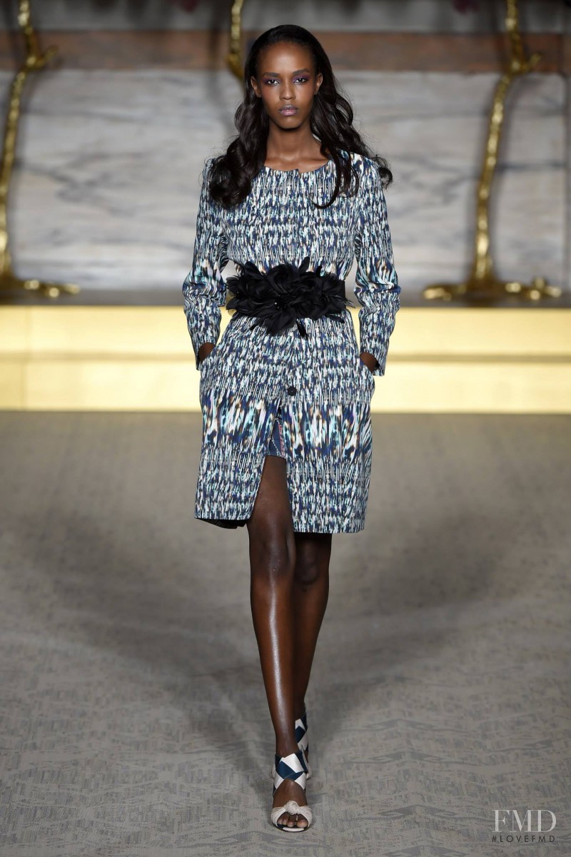 Leila Ndabirabe featured in  the Matthew Williamson fashion show for Spring/Summer 2015