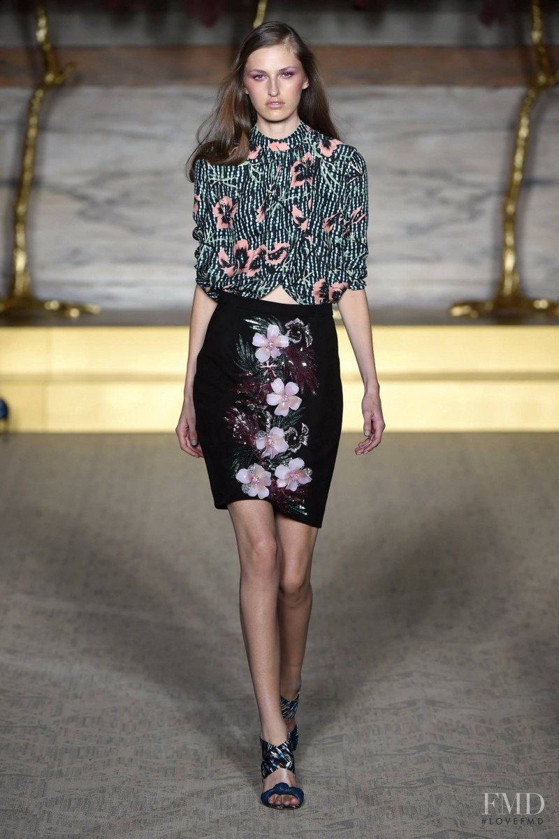 Zoe Huxford featured in  the Matthew Williamson fashion show for Spring/Summer 2015