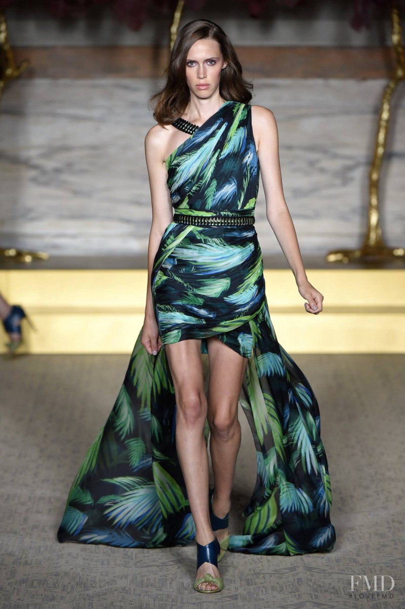 Georgia Hilmer featured in  the Matthew Williamson fashion show for Spring/Summer 2015