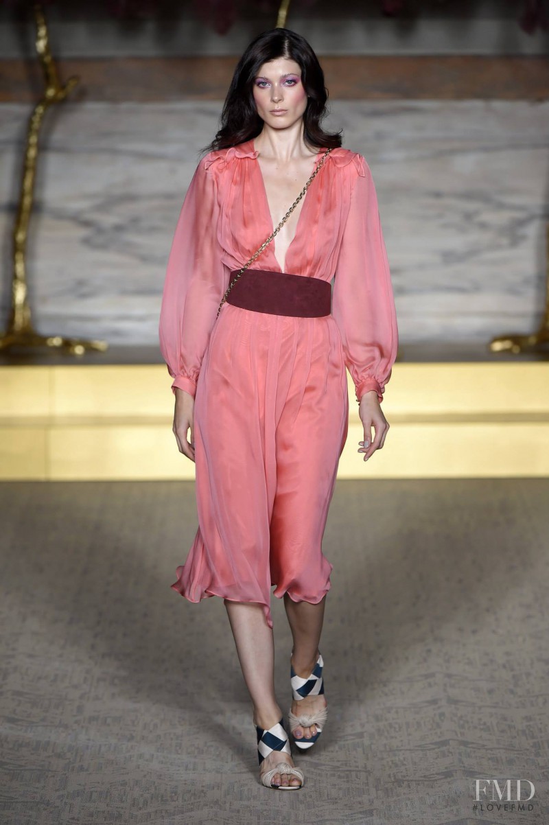 Larissa Hofmann featured in  the Matthew Williamson fashion show for Spring/Summer 2015
